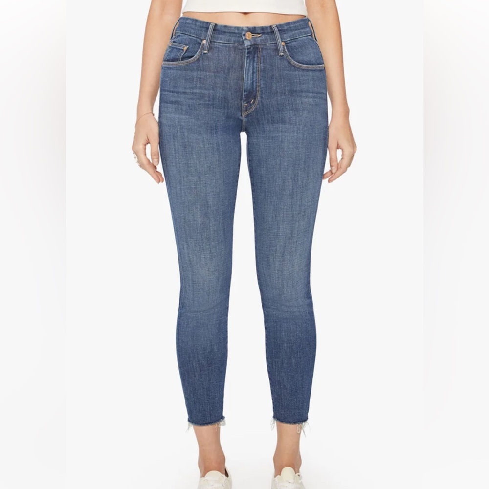 MOTHER Looker Ankle Fray size 26. Birds of Paradise